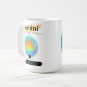 〔占星術の〕十二宮図モダンサインジェミニ引用文エアエレメント コーヒーマグカップ (正面左)