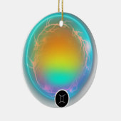 〔占星術の〕十二宮図モダンサインジェミニ引用文エアエレメント セラミックオーナメント (右)