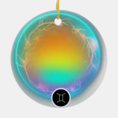 〔占星術の〕十二宮図モダンサインジェミニ引用文エアエレメント セラミックオーナメント (裏面)