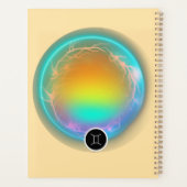 〔占星術の〕十二宮図モダンサインジェミニ引用文エアエレメント プランナー手帳 (裏面)