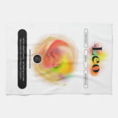 〔占星術の〕十二宮図モダンサインレオ引用文 | 要素火災 キッチンタオル (横)