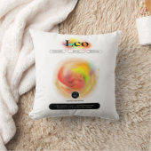 〔占星術の〕十二宮図モダンサインレオ引用文 | 要素火災 クッション (ブランケット)