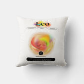 〔占星術の〕十二宮図モダンサインレオ引用文 | 要素火災 クッション (裏面)