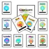 〔占星術の〕十二宮図モダンサインレオ引用文 | 要素火災 ポスター