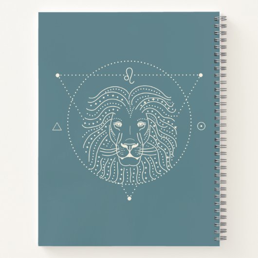 〔占星術の〕十二宮図モダンレオコンステレーションネーム年緑 ノートブック (裏面)