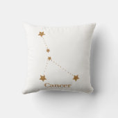 〔占星術の〕十二宮図モダン徴候金ゴールドがん |エレメント水 クッション (裏面)