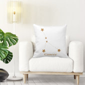 〔占星術の〕十二宮図モダン徴候金ゴールドがん |エレメント水 クッション