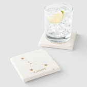 〔占星術の〕十二宮図モダン徴候金ゴールドがん |エレメント水 ストーンコースター (横)