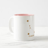 〔占星術の〕十二宮図モダン徴候金ゴールドがん |エレメント水 ツートーンマグカップ (正面左)