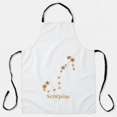 〔占星術の〕十二宮図モダン徴候金ゴールドスコーピウス |エレメント水 エプロン (正面)