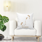 〔占星術の〕十二宮図モダン徴候金ゴールドスコーピウス |エレメント水 クッション