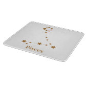 〔占星術の〕十二宮図モダン標識金ゴールド魚座 |エレメント水 カッティングボード (角)