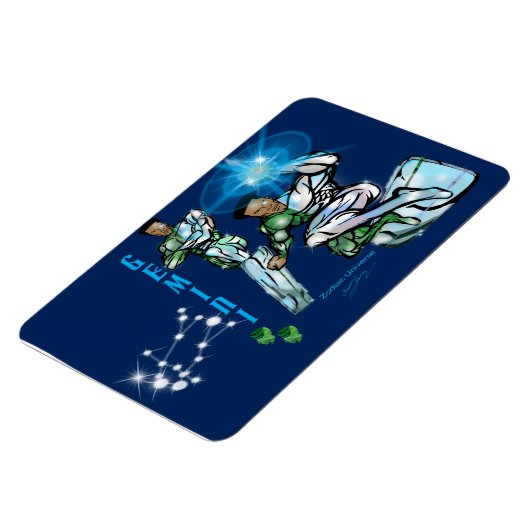 〔占星術の〕十二宮図ユニバース – ジェミニ磁石 マグネット (左側)