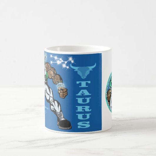 〔占星術の〕十二宮図ユニバース – タウルスマグ コーヒーマグカップ (中央)