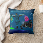 〔占星術の〕十二宮図ユニバース – ライブラリ装飾用クッション クッション (ブランケット)