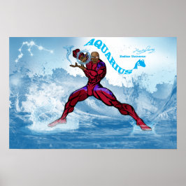 〔占星術の〕十二宮図ユニバース – Aquarius Poster ポスター