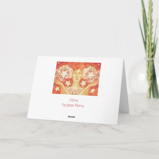 〔占星術の〕十二宮図ライブラリ'ハッピーバースデー'グリーティングカード カード (裏面)