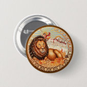 〔占星術の〕十二宮図レオカスタマイズだ! 缶バッジ (正面&裏面)