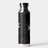 〔占星術の〕十二宮図レオライオンサイン星占い性格ブラック ウォーターボトル (右面)