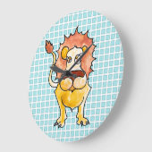 〔占星術の〕十二宮図レオ ラージ壁時計 (傾斜)