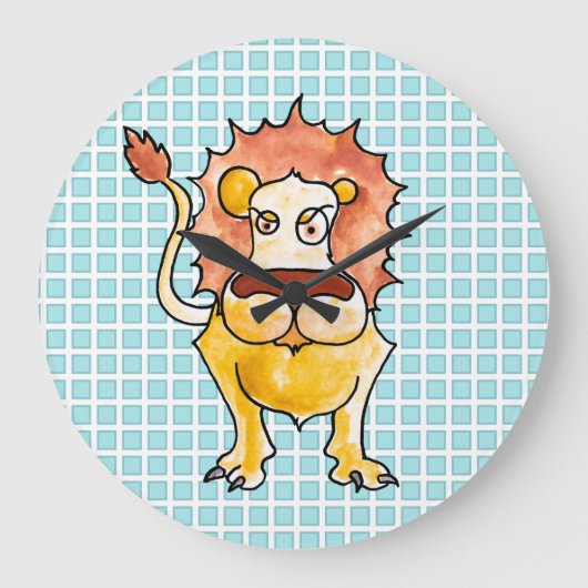 〔占星術の〕十二宮図レオ ラージ壁時計 (正面)