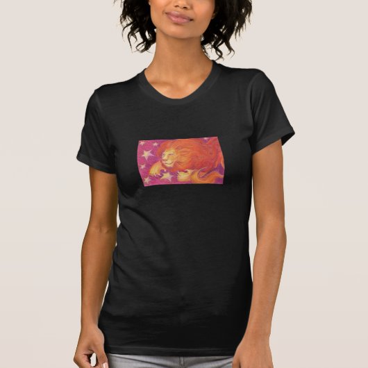 〔占星術の〕十二宮図レオTシャツレディース Tシャツ (正面)