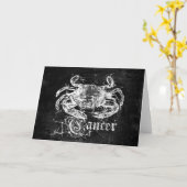 〔占星術の〕十二宮図ヴィンテージがん カード (黄色い花)