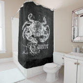 〔占星術の〕十二宮図ヴィンテージがん シャワーカーテン (インサイチュ)