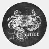 〔占星術の〕十二宮図ヴィンテージがん ラウンドシール (正面)