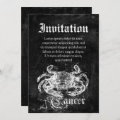 〔占星術の〕十二宮図ヴィンテージがん 招待状 (正面/裏面)