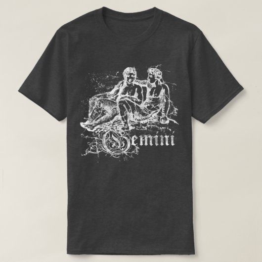 〔占星術の〕十二宮図ヴィンテージジェミニ Tシャツ (デザイン正面)
