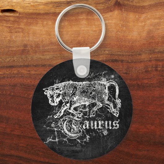 〔占星術の〕十二宮図ヴィンテージタウラス キーホルダー (正面)