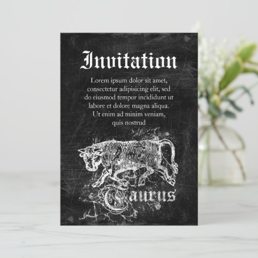 〔占星術の〕十二宮図ヴィンテージタウラス 招待状 (スタンド正面)