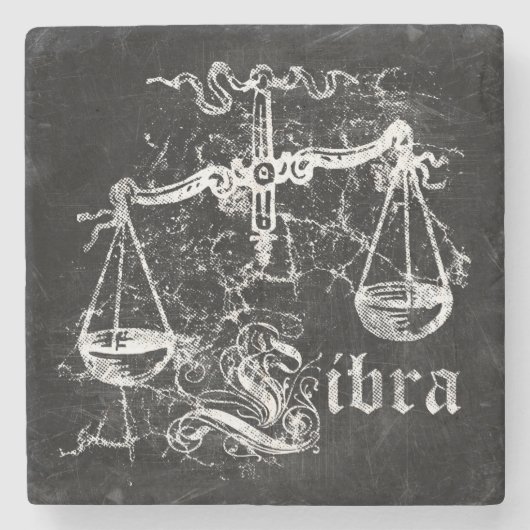 〔占星術の〕十二宮図ヴィンテージライブラリ ストーンコースター (正面)