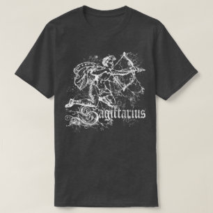 〔占星術の〕十二宮図ヴィンテージ射手座 Tシャツ