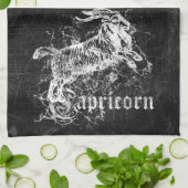 〔占星術の〕十二宮図ヴィンテージ山羊座 キッチンタオル (折り畳み)