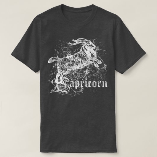 〔占星術の〕十二宮図ヴィンテージ山羊座 Tシャツ (デザイン正面)