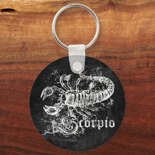 〔占星術の〕十二宮図ヴィンテージ蠍座 キーホルダー (正面)
