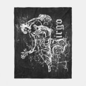 〔占星術の〕十二宮図ヴィンテージ《星座》乙女座 フリースブランケット (正面)