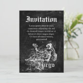 〔占星術の〕十二宮図ヴィンテージ《星座》乙女座 招待状 (スタンド正面)