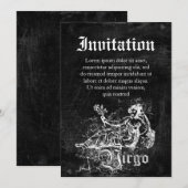 〔占星術の〕十二宮図ヴィンテージ《星座》乙女座 招待状 (正面/裏面)