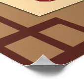 〔占星術の〕十二宮図中国ののルースターペーパーカットシーン ポスター (角)