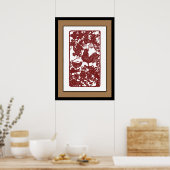 〔占星術の〕十二宮図中国ののルースターペーパーカットシーン ポスター (キッチン)