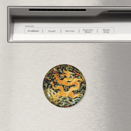 〔占星術の〕十二宮図中国のアンティーク刺繍金龍 マグネット (インサイチュ (食洗機))