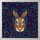 〔占星術の〕十二宮図中国のウサギ |〔占星術の〕十二宮図デジタルプリント ポスター (正面)