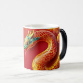 〔占星術の〕十二宮図中国のシンボル新年2025スネークアジア モーフィングマグカップ (正面右)