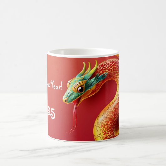 〔占星術の〕十二宮図中国のシンボル新年2025スネークアジア モーフィングマグカップ (中央)