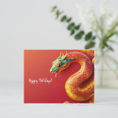 〔占星術の〕十二宮図中国のシンボル新年2025スネークアジアst ポストカード (スタンド正面)