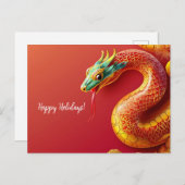 〔占星術の〕十二宮図中国のシンボル新年2025スネークアジアst ポストカード (正面/裏面)