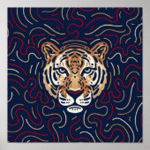 〔占星術の〕十二宮図中国のトラ |〔占星術の〕十二宮図デジタルプリント ポスター (正面)